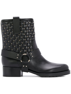 Valentino Garavani quilted biker boots Valentino