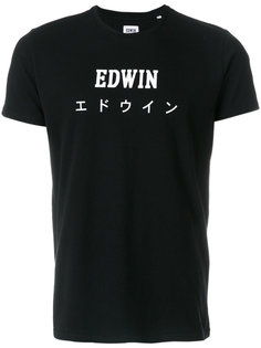 футболка с принтом с логотипом Edwin