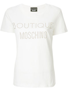 футболка с отделкой заклепками  Boutique Moschino