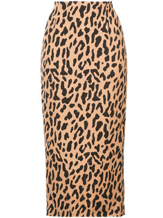 юбка с высокой талией и леопардовым узором Diane Von Furstenberg