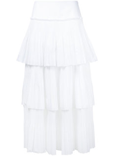 многоярусная юбка-миди Alberta Ferretti