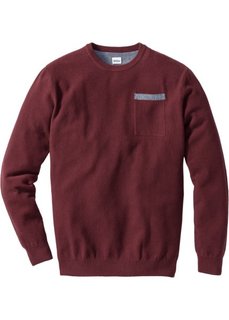Пуловер Regular Fit (бордовый) Bonprix