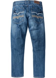 Джинсы Regular Fit Straight, низкий + высокий рост (U + S) (синий) Bonprix