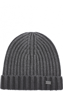 Шерстяная шапка фактурной вязки Emporio Armani