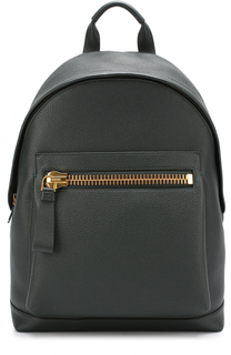 Кожаный рюкзак с внешним карманом на молнии Tom Ford