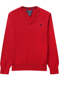 Пуловер из хлопка с логотипом бренда Polo Ralph Lauren