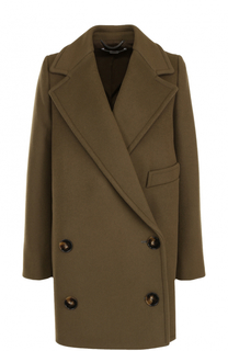 Двубортное пальто прямого кроя с широкими лацканами Stella McCartney
