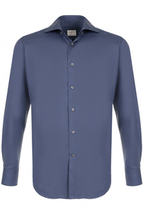 Хлопковая сорочка с воротником кент Bagutta