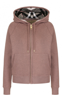 Хлопковый кардиган на молнии с капюшоном Burberry