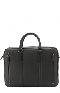 Кожаный портфель для ноутбука с плечевым ремнем Ermenegildo Zegna