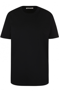 Хлопковая футболка прямого кроя с круглым вырезом Acne Studios