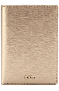 Кожаная обложка для паспорта с логотипом бренда Furla