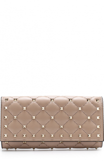Кожаный кошелек Rockstud Spike с металлическими заклепками Valentino