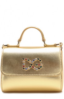 Кожаная сумка с кристаллами Dolce &amp; Gabbana