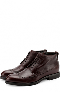 Кожаные ботинки на шнуровке с брогированием Aldo Brue