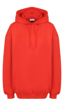 Хлопковая толстовка с логотипом бренда и капюшоном Balenciaga