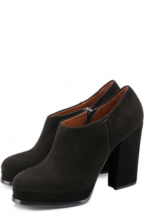 Замшевые ботильоны на устойчивом каблуке Giorgio Armani