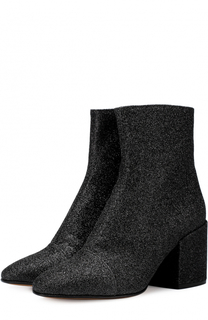 Ботильоны из металлизированного текстиля на массивном каблуке Dries Van Noten