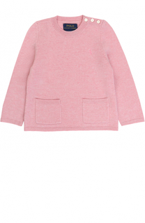 Шерстяной пуловер с карманами и декоративными пуговицами Polo Ralph Lauren