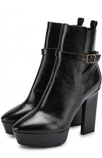 Кожаные ботильоны Vika на устойчивом каблуке Saint Laurent