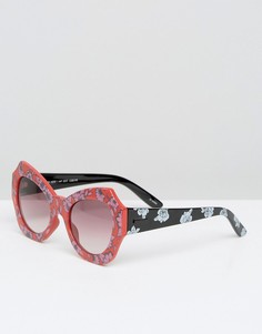 Солнцезащитные очки с принтом на оправе Minkpink - Красный