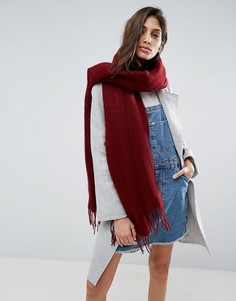 Длинный мягкий шарф с кисточками ASOS - Красный