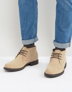 Ботинки чукка из искусственной замши на шнуровке ASOS - Светло-серый