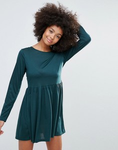 Трикотажное короткое приталенное платье Brave Soul - Зеленый