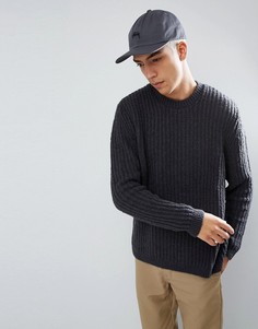Темно-серый свободный джемпер ASOS - Черный