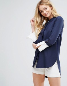Асимметричная блузка с контрастными манжетами Closet - Мульти