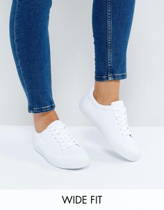 Кроссовки для широкой стопы на шнуровке ASOS DEVLIN - Белый