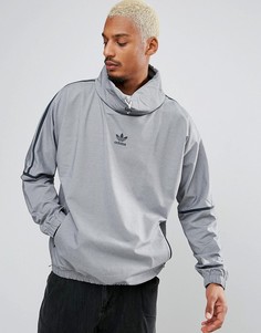 Серый свитшот с воротником-стойкой и кантом adidas Originals Chicago Pack BK5866 - Серый