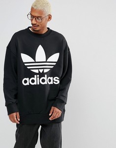 Черный свободный свитшот с круглым вырезом adidas Originals BQ1814 - Черный