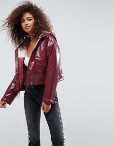 Куртка-дождевик с подкладкой из искуcственного меха ASOS - Коричневый