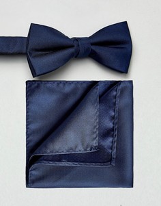Галстук-бабочка и платок для пиджака Selected Homme - Темно-синий