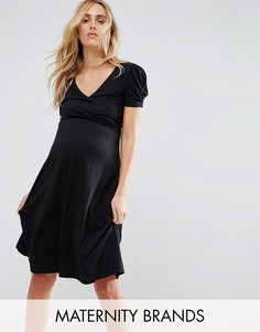 Платье с пышными рукавами New Look Maternity - Черный