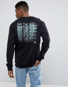 Черный свитшот с принтом на спине Vans Zapper VA36KCBLK - Черный