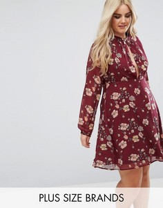 Платье с цветочным принтом Boohoo Plus - Мульти