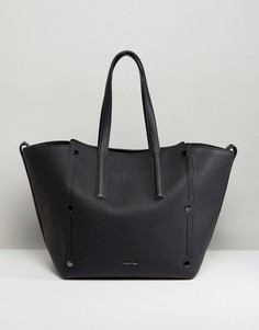Большая сумка-тоут с отделкой заклепками Calvin Klein - Черный