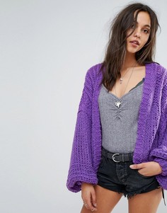 Кардиган с рукавами клеш Free People - Фиолетовый