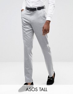 Серые узкие строгие брюки ASOS TALL - Серый