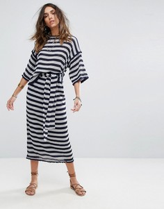 Трикотажная юбка в полоску Moon River - Мульти