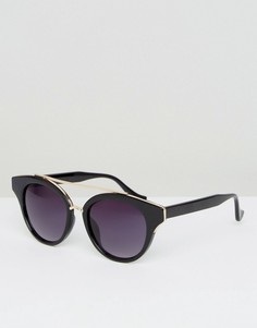 Солнцезащитные очки с декоративной планкой AJ Morgan - Черный