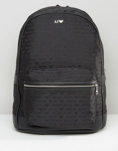 Рюкзак со сплошным принтом логотипа Armani Jeans - Черный