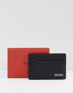 Кожаная визитница HUGO by Hugo Boss - Черный