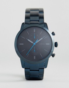 Синие часы с хронографом Fossil FS5345 Townsman - Синий