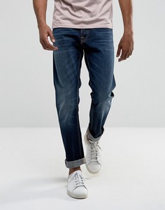 Свободные суженные книзу джинсы цвета индиго Nudie Jeans Co Fearless Freddie - Темно-синий