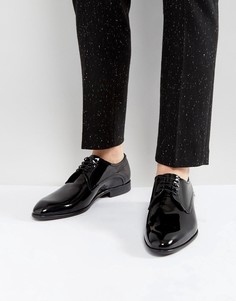 Черные лакированные кожаные дерби на шнуровке HUGO by Hugo Boss C-Dresspat - Черный