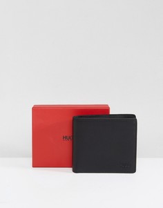 Черный кожаный бумажник с красной отделкой HUGO by Hugo Boss Subway - Черный
