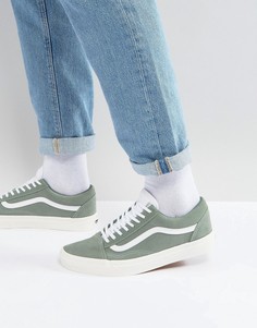 Зеленые замшевые кроссовки Vans Old Skool VA38G1OI6 - Зеленый